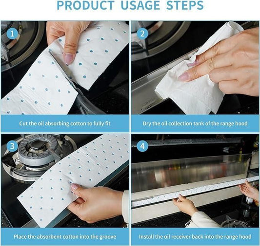 Disposable Kitchen Oil Absorbing Cotton Pad (Pack of 10)